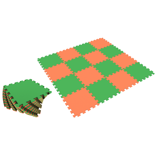 Универсальный коврик 25х25 оранжево-зеленый