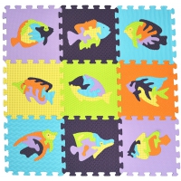 Игровой коврик-пазл Мозайка с рыбами