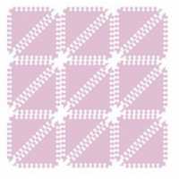 Детский мягкий пол Треугольники 33х33 светло-розовый